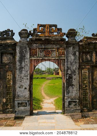 Inside the citadel. Imperial Forbidden City. Hue Vietnam