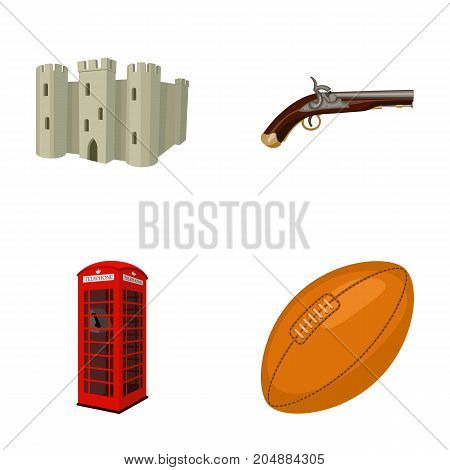 breed, dog, teapot, brewer .England country set collection icons in cartoon style vector symbol stock illustration .