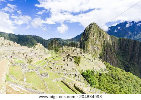 The Machu Picchu beautiful mountain in perou