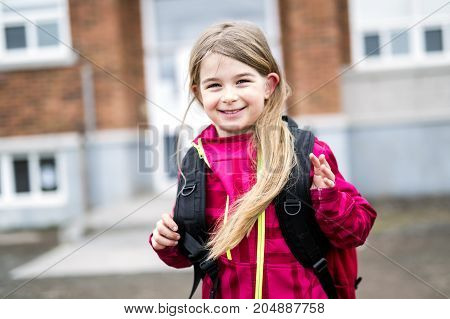 A Portrait of a Young Kid at school
