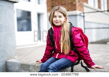 A Portrait of a Young Kid at school