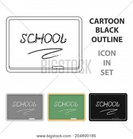 Blackboard with chalk and pointer . Board for classes.School And Education single icon in cartoon style vector symbol stock web illustration.