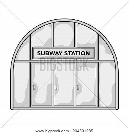 Metropolitan, single icon in monochrome style.Metropolitan vector symbol stock illustration .