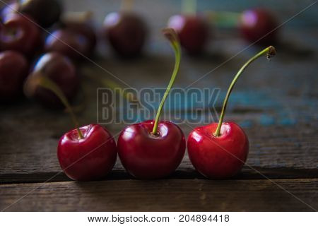 Сherry. Fresh Sweet Big Cherry. Red Organic Cherry
