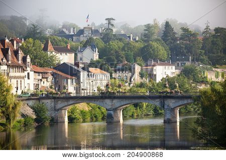 Picturesque View Of Perigord Town In France