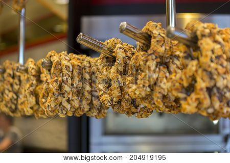bakery in a shop window or cafe