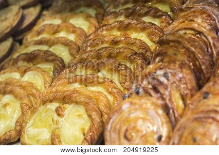 bakery in a shop window or cafe