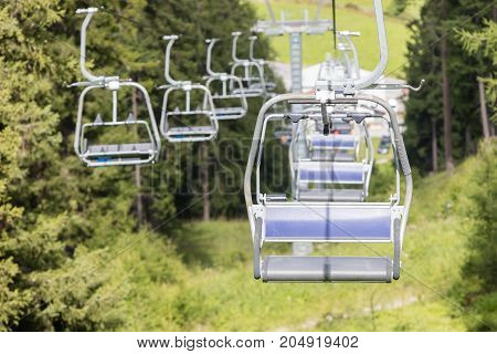 Ski Lift Chair In The Alps