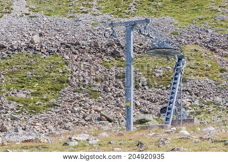 Ski Lift Chair In The Alps
