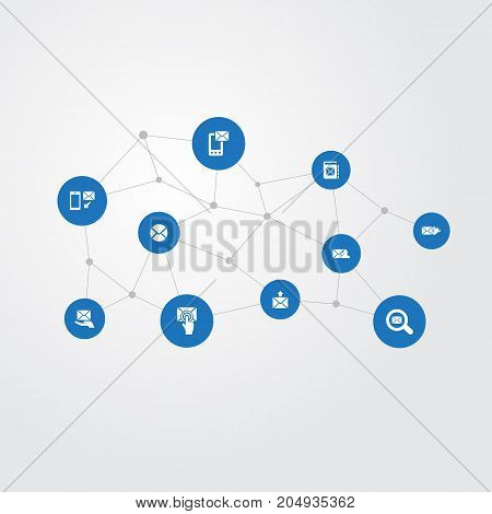 Elements Messaging, Specter, Notice And Other Synonyms Message, Hot And Burn.  Vector Illustration Set Of Simple Mail Icons.
