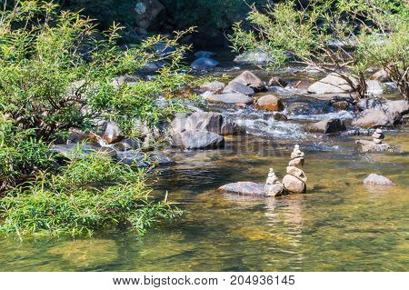Scenery In Khao Sok National Park In Thailand. Khao Sok National Park The Rain Jungle Forest In Sura
