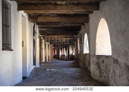 Brisighella (Ravenna Emilia Romagna Italy): the famous covered street known as via degli Asini or via del Borgo