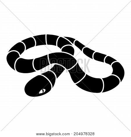 Red milk snake icon. Simple illustration of red milk snake vector icon for web design isolated on white background