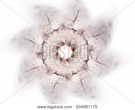 Geometry of Space series. Visually attractive backdrop made of conceptual grids curves and fractal elements suitable as element for layouts on physics mathematics technology science and education.