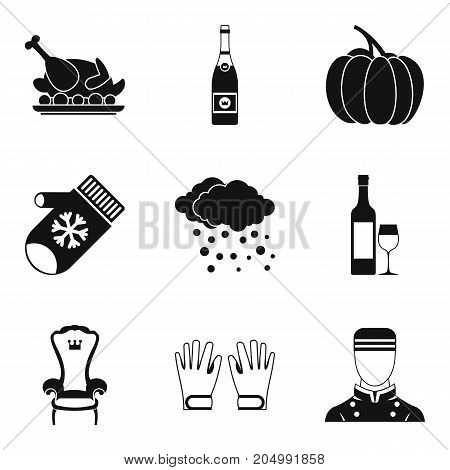 Largesse icons set. Simple set of 9 largesse vector icons for web isolated on white background