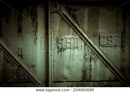 the iron wall where embossed number 552