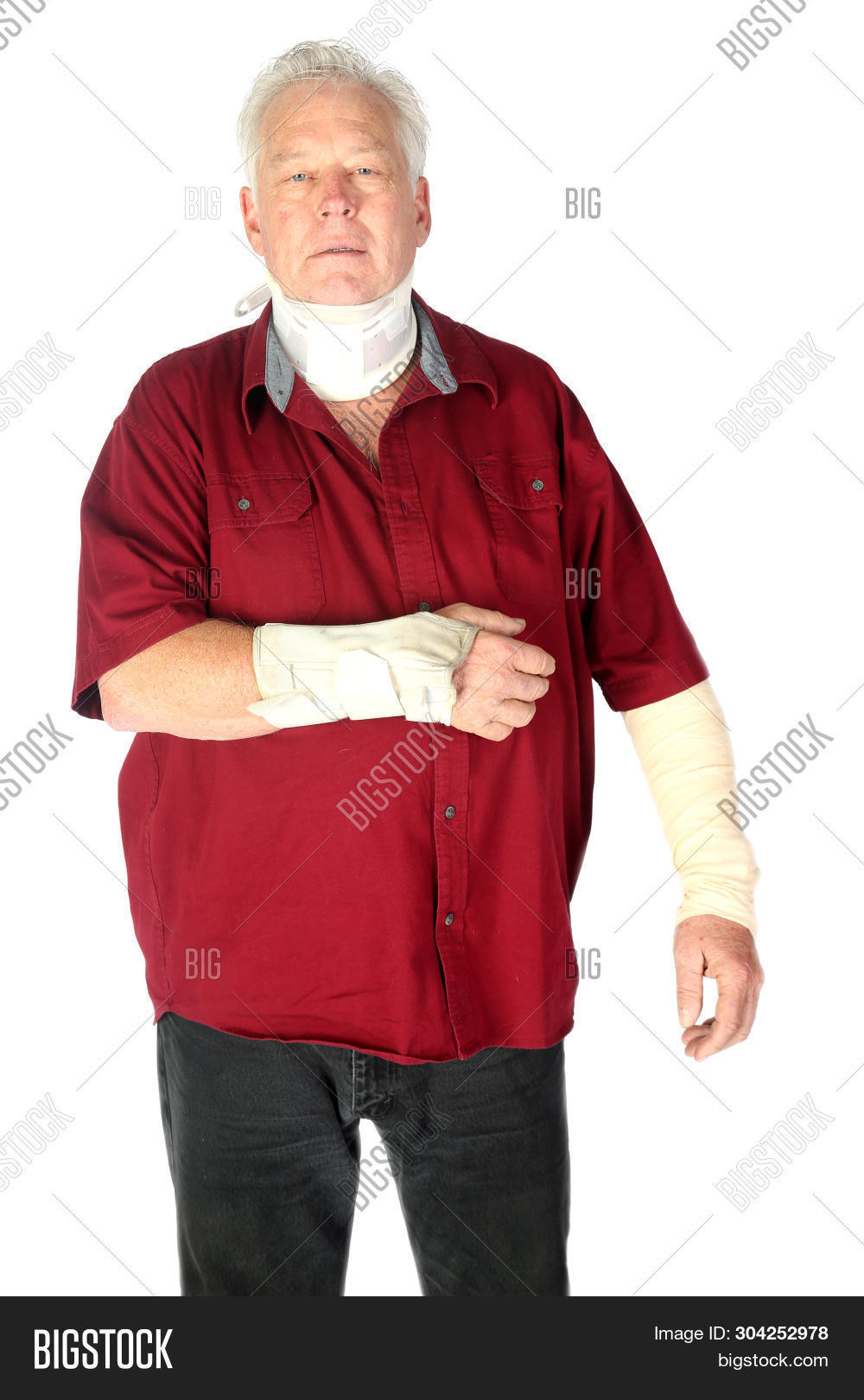 Man Neck Brace, Arm Image & Photo (Free Trial) Bigstock
