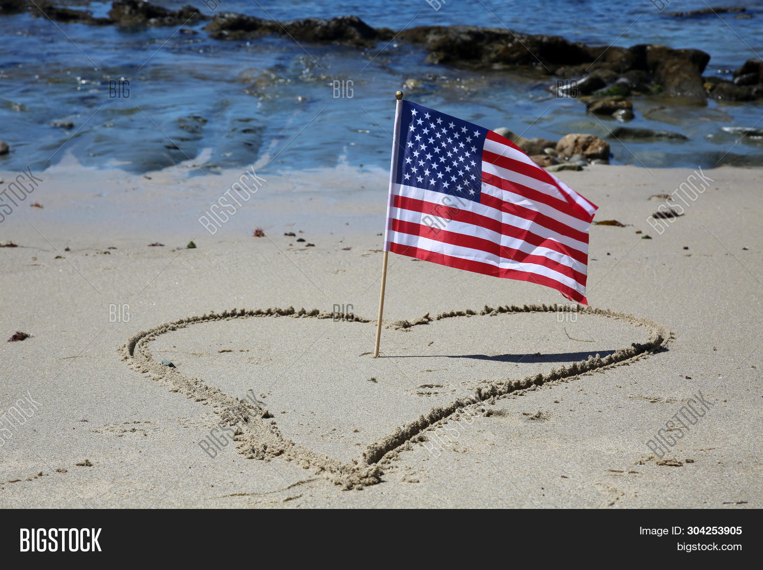 American Flag Beach. Image & Photo (Free Trial) Bigstock