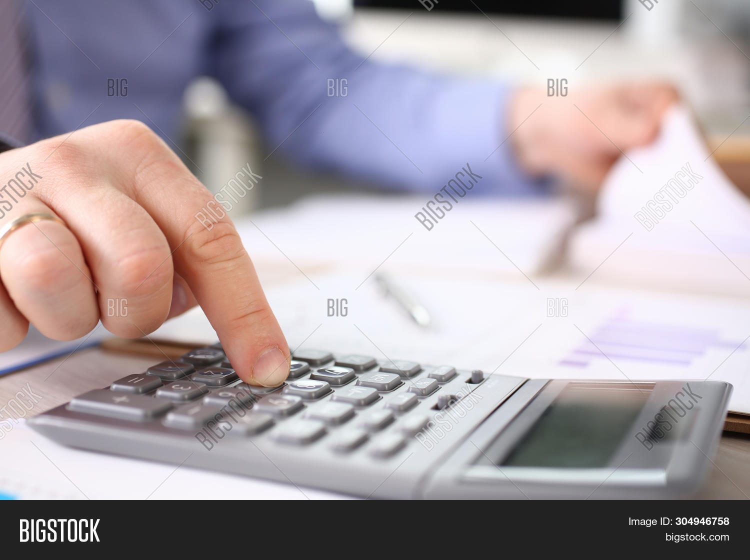 secretary calculate image photo free trial bigstock calculating expenses