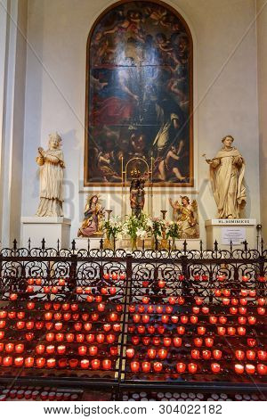 Munich, Germany - October 31, 2018: Interior Of Theatine Church Of St. Cajetan Or Theatinerkirche In