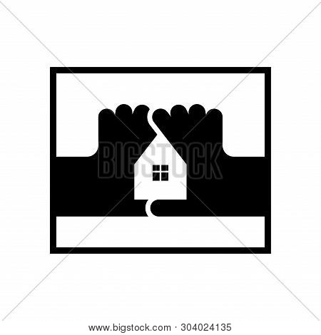 House Of The Fingers Logo. Housebuilding Symbol. Vector Icon