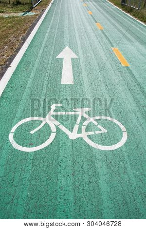 The Green Texture Bike Lanes Healthy Lifestyle