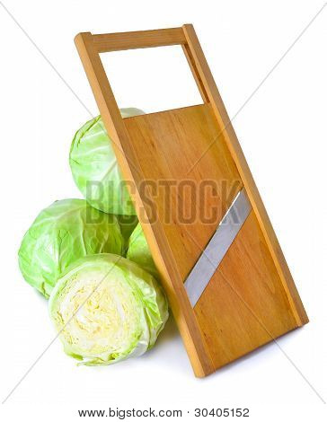Капуста и салат среза