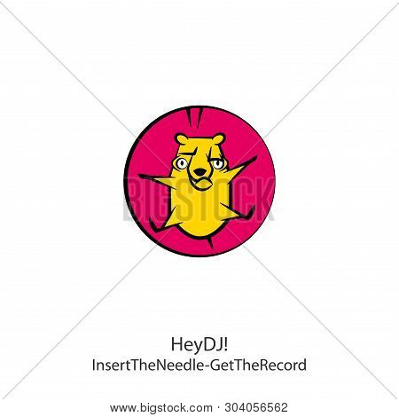 Cartoon Animal Character. Funny Prickly Hedgehog Spinning On His Back. Vector Illustration. Forest D