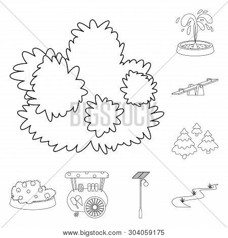 Vector Illustration Of Landscape And Nature Symbol. Set Of Landscape And City Vector Icon For Stock.