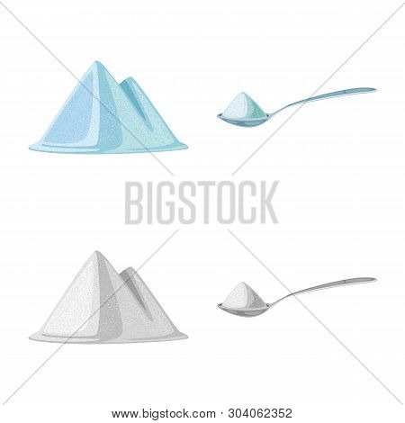 Vector Illustration Of Cooking And Sea Icon. Set Of Cooking And Baking   Vector Icon For Stock.
