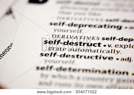 Word Or Phrase Self-destruct In A Dictionary.