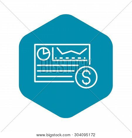 Money Cash Graph Icon. Outline Money Cash Graph Vector Icon For Web Design Isolated On White Backgro