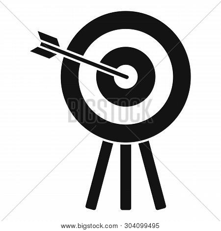Archery Wood Target Icon. Simple Illustration Of Archery Wood Target Vector Icon For Web Design Isol