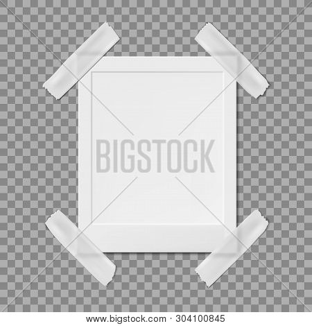 Blank Photo Frame Fixed With Grey Duct Tape