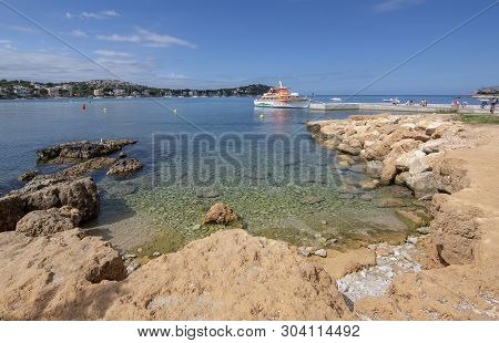 The Dragon Ferry Boat Coastal Landscape Santa Ponsa Mallorca
