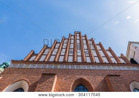 Warsaw Poland. April 2019. A View Of St. Johns Archcathedral Cathedral In Warsaw In Poland