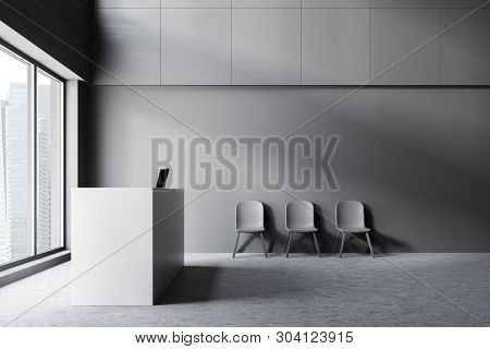 Reception And Waiting Room In Office Hall