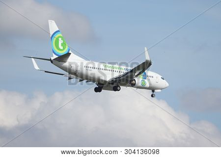 Amsterdam, The Netherlands - May 30th 2019: Ph-xry Transavia Boeing 737-700 Final Approaching To Pol