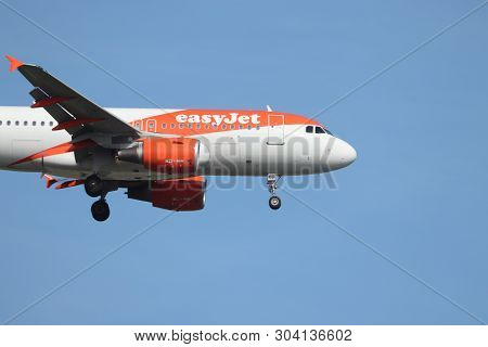 Amsterdam, The Netherlands - May 30th 2019: Oe-lkg Easyjet Europe Airbus A319-100 Final Approaching 