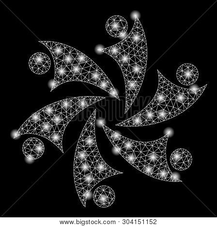 Gold Square Mosaic And Solid Collaboration. Vector Geographic Collaboration In Yellow Golden Color T