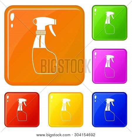 Spray Icons Set Collection Vector 6 Color Isolated On White Background