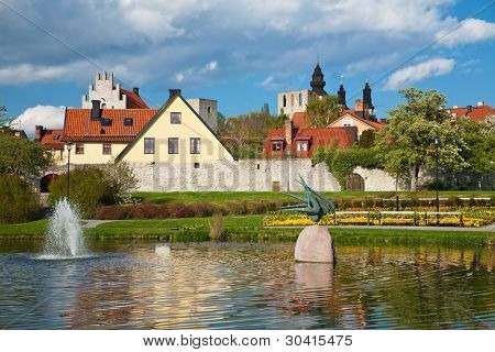 Città di Visby a Gotland, Svezia