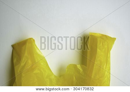 Say No To Plastic Bags - No More Plastic Concept Isolated White Background