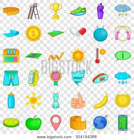 Whistle Icons Set. Cartoon Style Of 36 Whistle Vector Icons For Web For Any Design