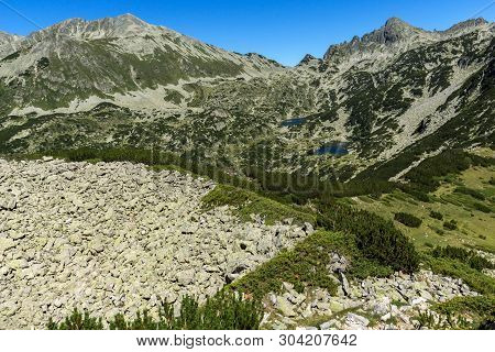 Landscape With Prevalski Lakes, Dzhangal And Valyavishki Chukar Peaks, Pirin Mountain, Bulgaria