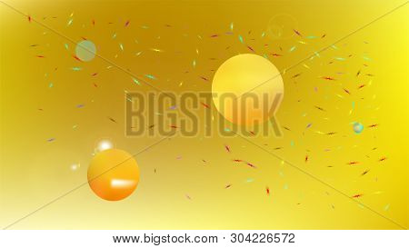 Clear Space Fantasy. Plain Colorific Illustration.  Background Texture, Bright. Gold Colored.  Crisp