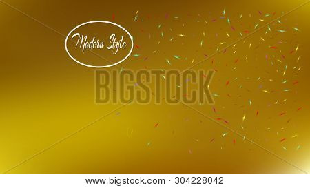 Clear Space Fantasy. Background Texture, Smoot. Professional Colorific Illustration.  Gold Colored. 