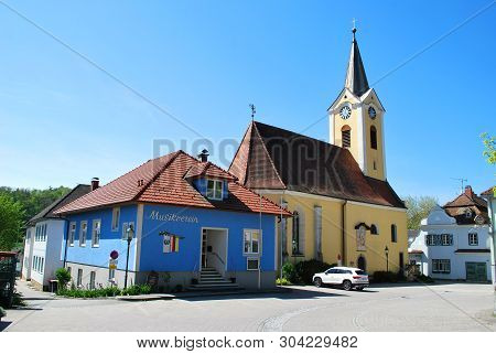 Persenbeug-gottsdorf, Lower Austria, Austria - April 22, 2019: The View Of The Historical Center Of 
