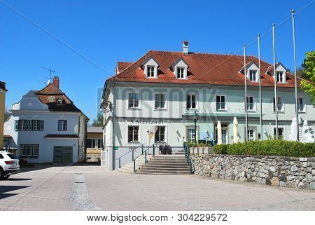 Persenbeug-gottsdorf, Lower Austria, Austria - April 22, 2019: The View Of The Historical Center Of 