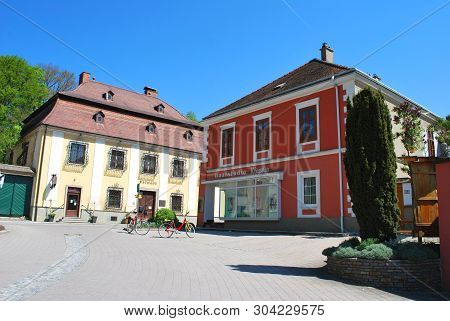 Persenbeug-gottsdorf, Lower Austria, Austria - April 22, 2019: The View Of The Historical Center Of 